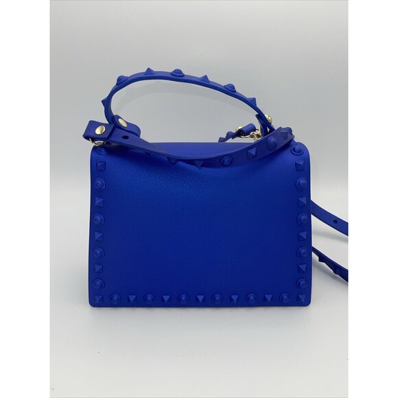 Jelly Studded Cobalt Blue Shoulder/Hand Bag New - Picture 5 of 9